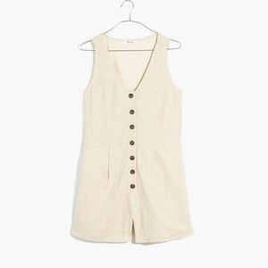 Nwot MADEWELL V-Neck Button-Up Romper